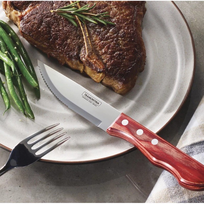 Tramontina, 8 Pc - Porterhouse High-Carbon Steel Steak Knife Set