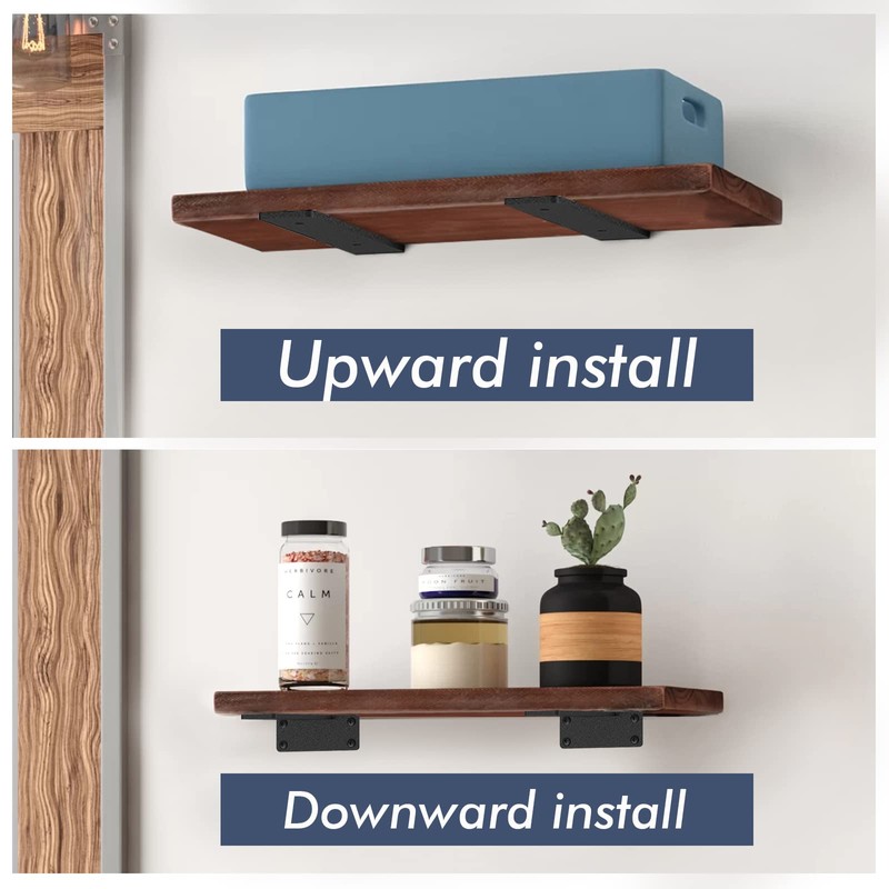 Starunder 12 Pack Floating Shelf Brackets, 10 Inch Heavy Duty