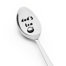 Dad's Tea Spoon Gifts for Father Birthday Gift for Dad Fathers Father's Day Gifts for Daddy Father Engraved Tea Spoon for Tea Coffee Lovers Gifts for Husband Anniversary Wedding Gift for Men