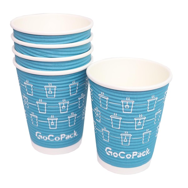GoCoPack Spiral Wall Paper Cups - Pack of 40-12oz (340ml)