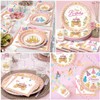 144 Pcs Princess Paper Plates Napkins, Birthday Party Supplies Include