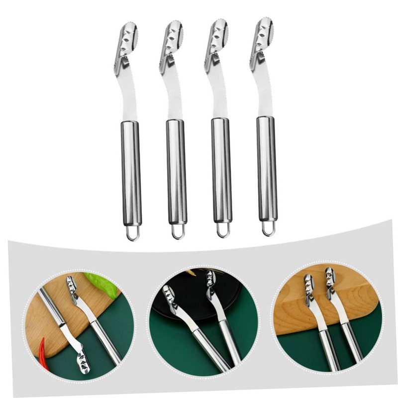 Mikinona Manual Pepper Core Remover 4pcs Set Vegetable Slicer Removal