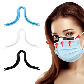 XFSRG Set mit 3 Antibeschlag-Clips für Brille, Nasensteg, aus weichem Silikon, wiederverwendbar und bequem (Schwarz + Weiß + Blau)