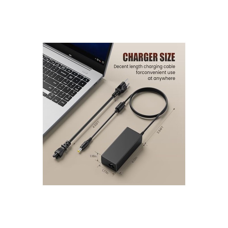Adaptador Cargador CA de 19V 3.42A 65W para laptop Acer