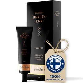 puhdas+ Beauty DNA Youth Face Serum: for Oxidation-Sensitive Skin and Against Premature Skin Ageing [30 ml] with Edelweiss Extract, a Strong Natural Antioxidant, Natural Vegan Complex