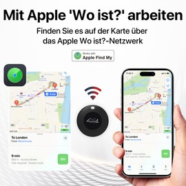 LifeTag Key Finder Compatible with Apple Where is? App (iOS Only), Key Finder, Bluetooth Smart Tracker Tag, Similar to GPS Tracker for Luggage/Wallets/Bags, IP67 Waterproof, Interchangeable
