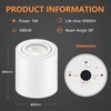 GeyouLux LED Surface-Mounted Spotlights, Dimmable, Diameter 80 x 84 mm,
