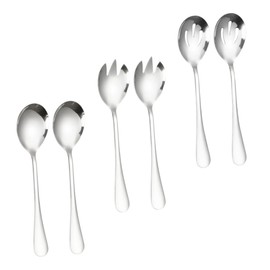 BIUDECO 6-Piece Western Style Salad Sporks Forks Spoon Set for Catering Event Tableware