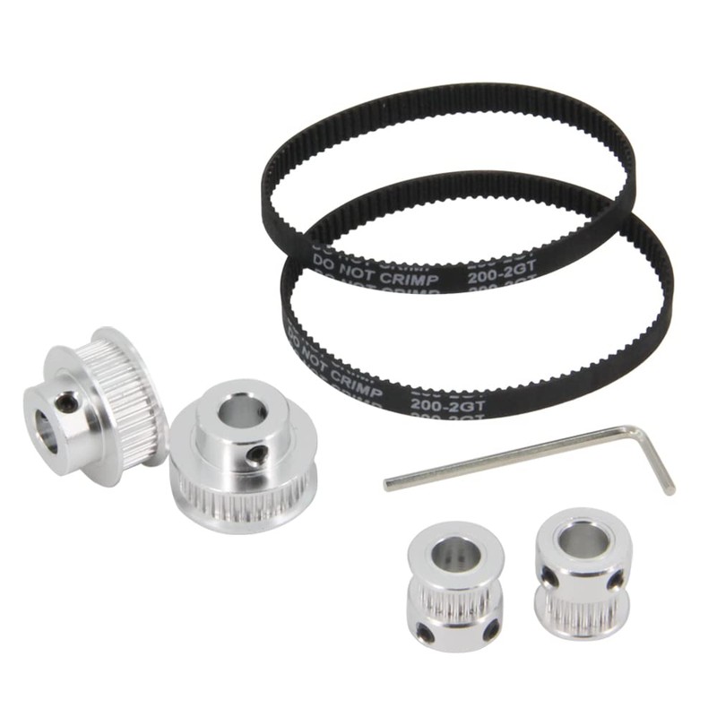 Zeberoxyz 2PCS Set GT2 Synchronous Wheel 20&36 Teeth 8mm Bore