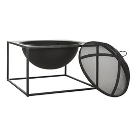SAFAVIEH PIT2002A Outdoor Collection Leros Black Square Fire Pit
