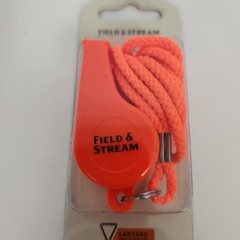 Shoreline Marine Safety Whistle with Lanyard - Orange New In Packaging -Meets USCG Specifications