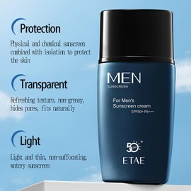 HOUSN Uv Sonnenschutz Lsf 50 F??R M?Nner,Sonnencreme Gesichtscreme M?Nner,Herren Sunscreen Face Spf 50,Mit Vitamin E,F??R Empfindlicher Haut Und Sonnenallergie, Lsf 50+, 45g