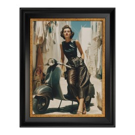 FOLKOR Classic Canvas Frame for 12x16 Oil Paintings Art Prints, 1.7" Wide Picture Frames for Modern Farmhouse Bedroom Staircase Wall Decor, No Back & Front, Memorial Gift (Black Gold)