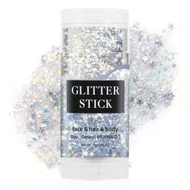 MEICOLY Mermaid Body Glitter Stick,Waterproof Halloween Face Glitter Gel,Chunky Glitter for Face/Body/Hair/Eyes,Glitter Face Paint,Sparkling Glitter Makeup,Body Glitter for Women and Kids