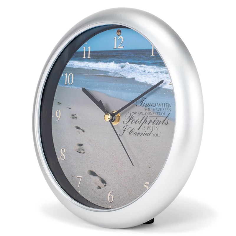 Mark Feldstein & Associates Footprints in The Sand Inspirational Silver