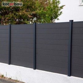 Kotarbau® Post Anchor 60 x 40 mm Post Shoe Fence Post Double Rod Double Post Mesh Mats Dowel Plate Post Anchor Screw-On Base Plate Powder-Coated