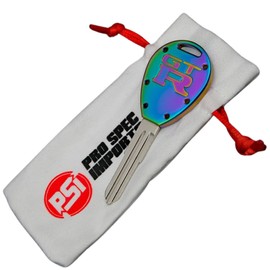 Pro Spec Imports - 'Neo Chrome' Billet Titanium Key blank for R32 / R33 Skyline GTR from 1989 to 1998, oem, spare key, key chain, gift