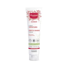 Mustela Dehnungsstreifen Creme, Dehnungsstreifen Vorbeugung, mit Avocado und Shea, parfümfrei, Körper, alle Frauen, Schwangerschaft und Stillzeit sicher - spendet Feuchtigkeit und beruhigt die Haut (150ml)