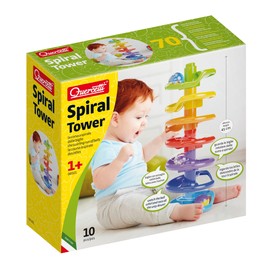 Quercetti - Quercetti-6501 Spiral Tower Pista per Biglie Prima Infanzia, STEM Toy, 6501