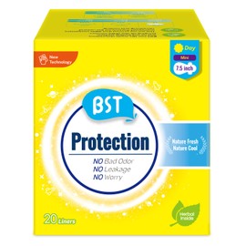 BST Pads for Women,Camellia Feminine Women's Sanitary Pad - Mini Absorbency, Natural Fresh Ultra Thin Pad with Wings for Women 20