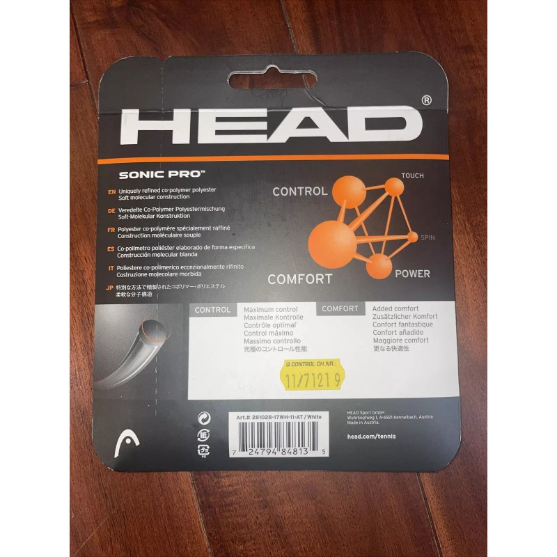 Head Sonic Pro 17g Strings White