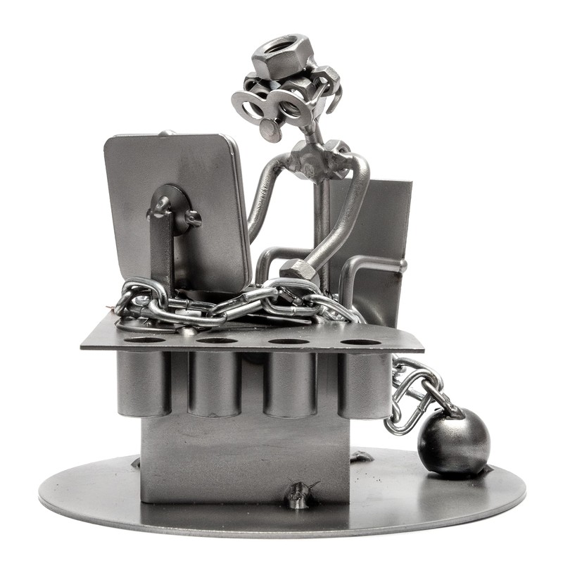 'Pen holder "Workaholic Screw Manikin