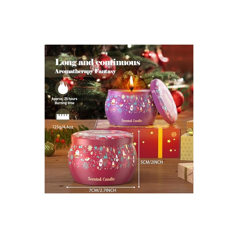 THAUSDAS Scented Candles Gift Set: 4 Pack 4.4 oz Aromatherapy