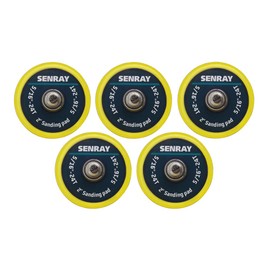SENRAY 5PCS 2 Inch Backing Pad - 5/16"-24 Thread Hook and Loop Backing Pad Buffing Plate for Air Sander and Dual Action Car Polisher