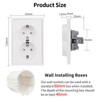 JIMEIDA Socket White Smooth Skin Feel Flush-Mounted with Plug-In Terminal