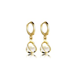 Pearl Earrings Gold for Women, Pearl Earrings Studs, Earrings Gold Ladies, Jewellery Gift for Women and Girls, Copper, Pearl