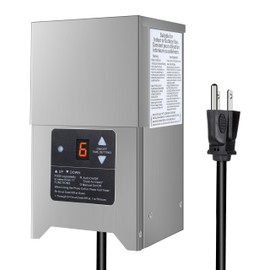 Brilliantool 300W Low Voltage Landscape Transformer, 120V to 12V/15V AC Multi-Tap, Weatherproof Stainless Steel, Outdoor Transformer with Photocell Sensor and Timer