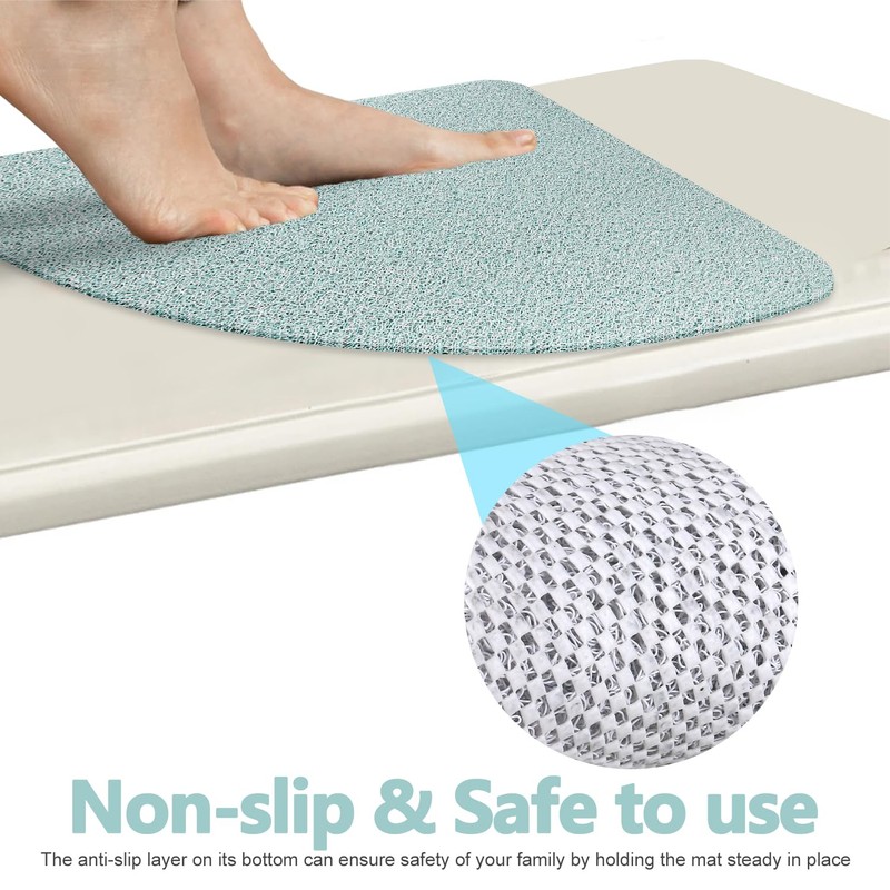 ZOKBOM Shower Mat Non-Slip 60 x 60 cm | Corner
