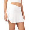 ODODOS Women's Tennis Skirts with Pockets Crossover High Waist Built-in