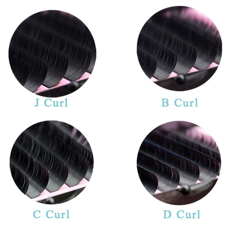 Qeelasee Eyelash Extensions Fake Mink Individual Lashes 0.05 C Curl