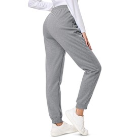 TACVASEN Women's Fleece Sweatpants Winter Warm Sherpa Lined Jogger Thick Thermal Pants with Pockets Athletic Casual Snow Light Gray S