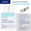 Knauf APECS Lock Cylinder with Knob Cylinder Lock 40/45 mm