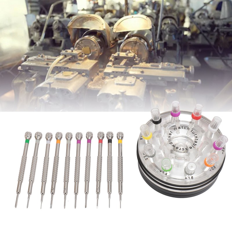 10pcs Screwdriver Kit for Watches Flat Blade Slotted Screwdriver with