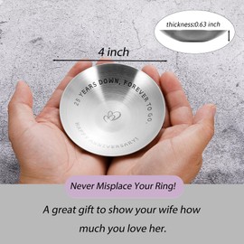 25 Years Anniversary for Her Him 25th Year Anniversaries for Husband Wife Girlfriend Boyfriend Ring Holder Jewelry Tray Twenty-fifth Year Wedding Anniversary for Wife 25 Years Dating Gift for Couples