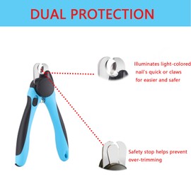 WIGERLON Dog Nail Clippers with Light,Pet Nail Clippers for Large Dog or cat,Dog Nail Trimmers with Quick Sensor Light