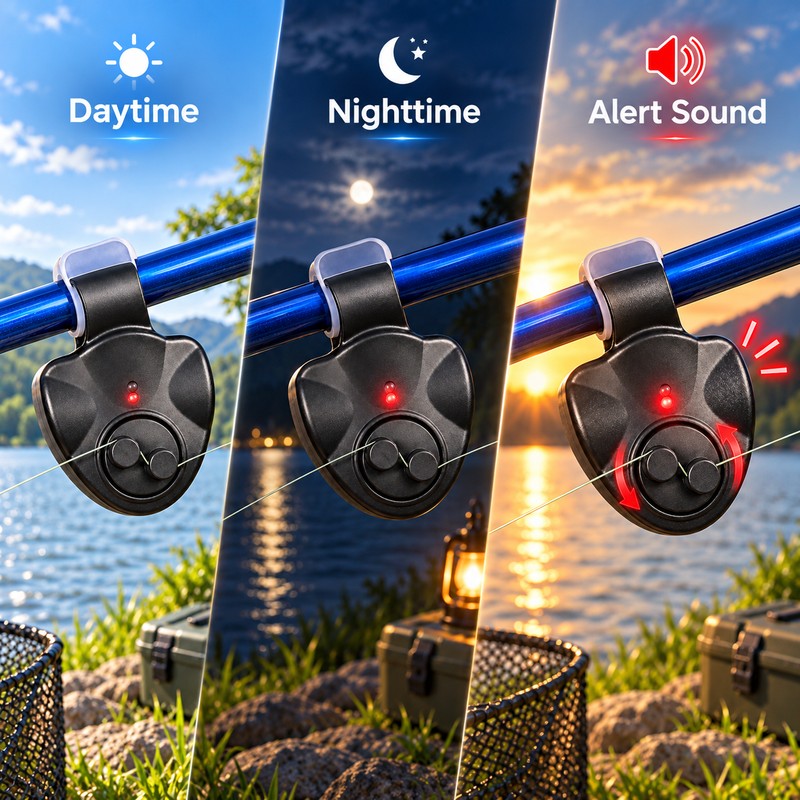 Electronic Fishing Bite Alarm for Rod Monitoring – Audible Buzzer