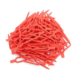 Guifeng 100PCS 50mm Red Plastic Gardening Vine Crimper Plant Pin Strawberry Fork Support Clip for Fixing Vines in Agriculture