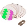 60PCS Unfinished Wood Egg Cutouts with Sling Hole,Wooden Blank Paint