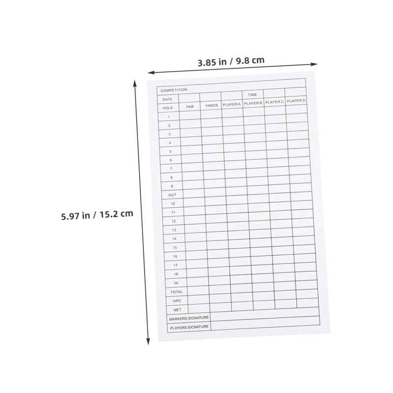 CORHAD 18 Pack Golf Scorecards Portable Scorecard Set for Tournaments