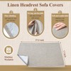 ECISZ Recliner Headrest Protector 3 Pieces Headrest Cover for Recliner
