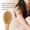 Bamboo Long Handle Back Scrubber Brush,Dry Body Scrubber for Dry