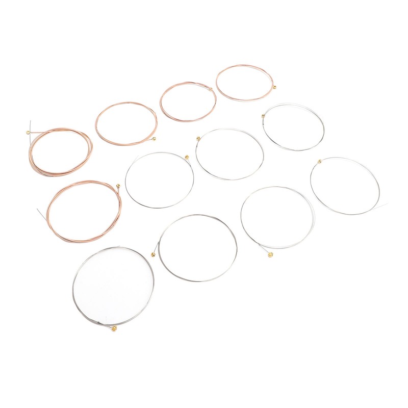 12 Pcs Acoustic Guitar Strings 12‑52 Gauge Phosphor Bronze PU