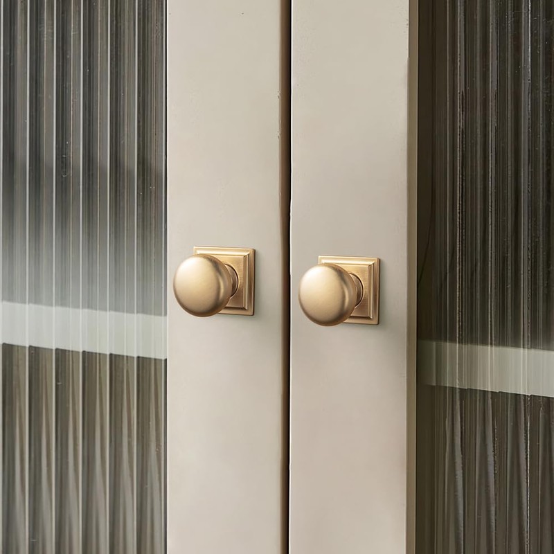 Goo-Ki Champagne Bronze Zinc Alloy Cabinet Knob with Backplate -