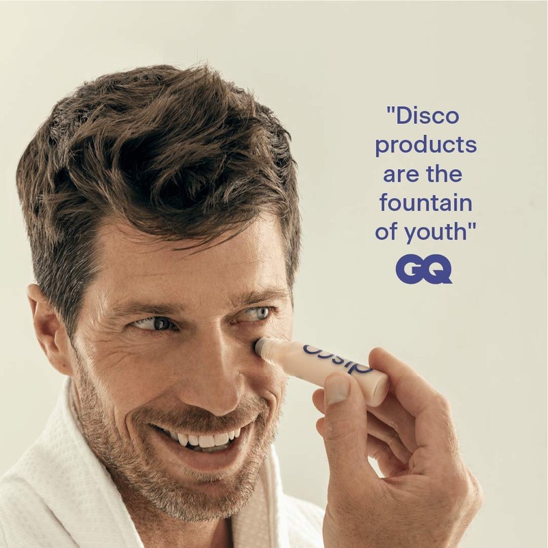 Disco Men's Eye Bag Treatment, Roller Serum for Men, Under