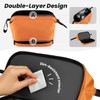 TopTie Double Layers Travel Bag for Toiletries, Unisex Wide-Open Makeup
