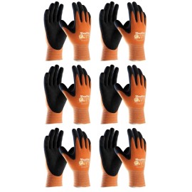 PIP 34-8014 MaxiFlex Ultimate HI VIS Micro Foam Nitrile Grip WORK GLOVES 6 PR - XLarge